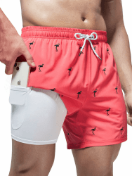 Arcweg Badehose für Herren - Badeshorts mit Kompression Liner 2 in 1 🩳🏄‍♂️