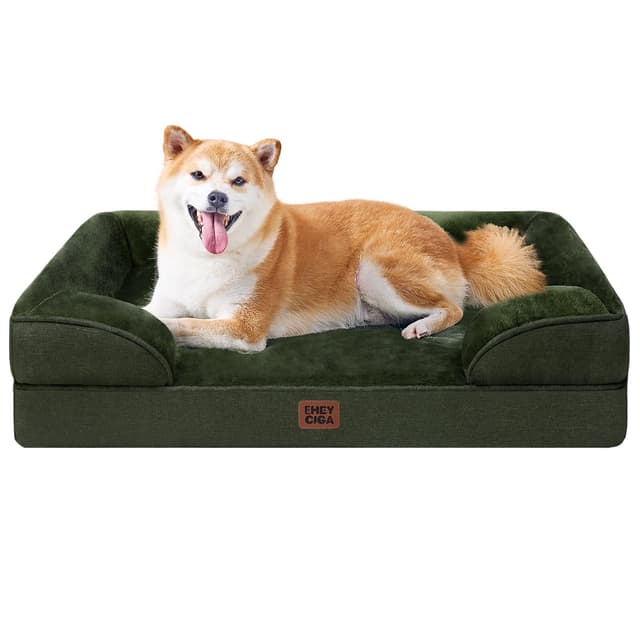 🐾 EHEYCIGA Orthopädisches Hundebett Grosse Hunde, 91x68x15cm, Memory Foam Hundekorb Mittelgroße Hunde 🐕