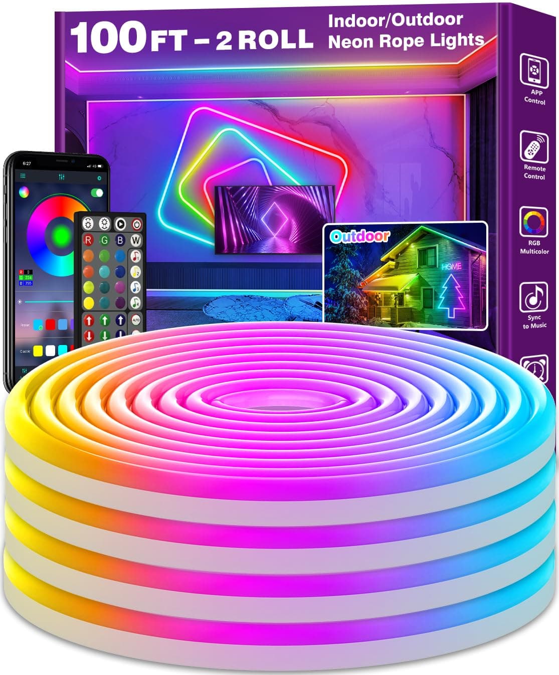 LED Neon Seillichter - Atmosphäre neu definiert! 💡🎮🌈