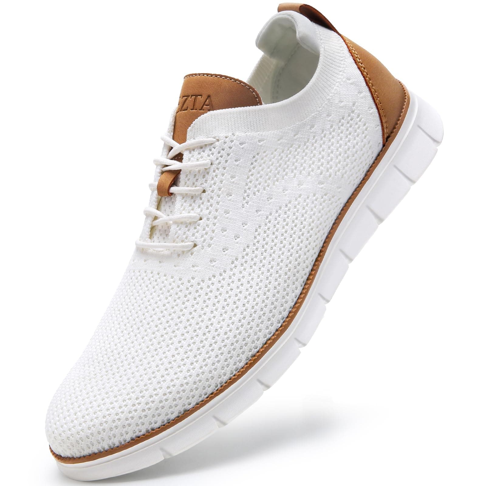 LEZTA Herren Schuhe 🌟 Atmungsaktiv & Leicht | Weiß A 42 EU