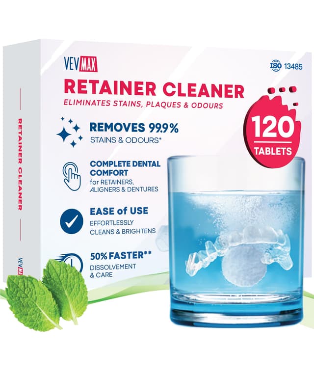 Vevmax Retainer Reinigungstabletten - 120 Tabletten 🦷🚿