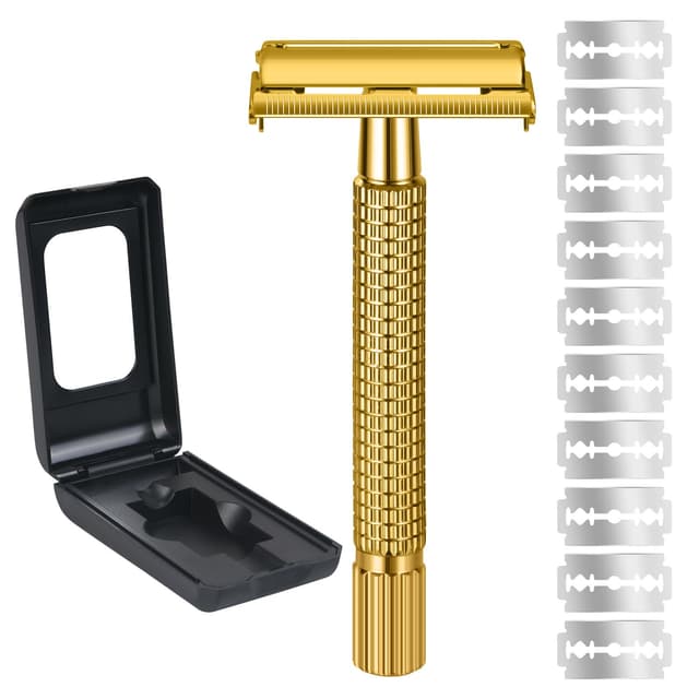 🪒 URAQT Rasierhobel Herren, 2-Seitigem Klingenkopf Safety Razor 🌟