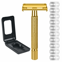 🪒 URAQT Rasierhobel Herren, 2-Seitigem Klingenkopf Safety Razor 🌟