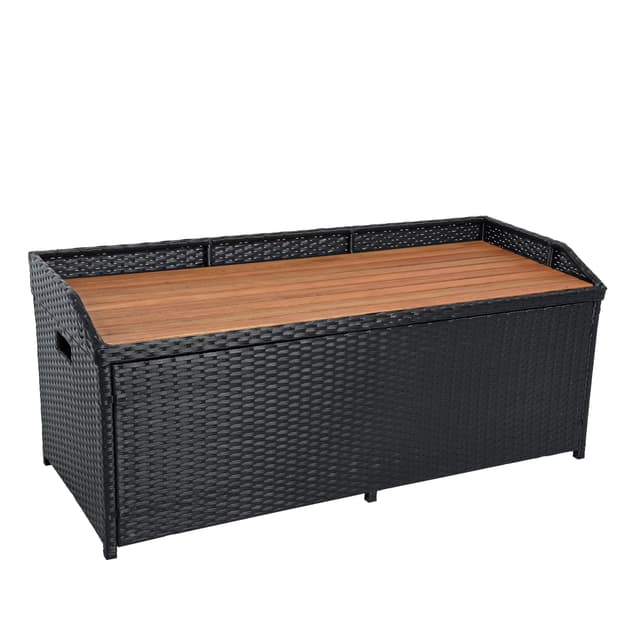 🌿🌞 ESTEXO Polyrattan Gartenbank mit Stauraum 🌞🌿