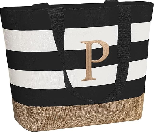 TAHAVICE Personalisierte Strandtasche Damen mit Reißverschluss 🎁