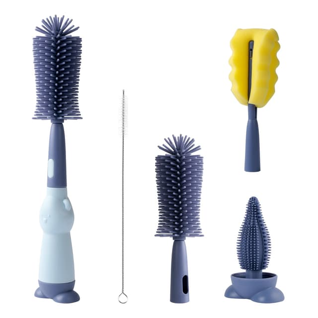 🍼🧼 AiQInu Baby Flaschenbürste Set 4 in 1 - BPA-frei und hitzebeständig! 🌟