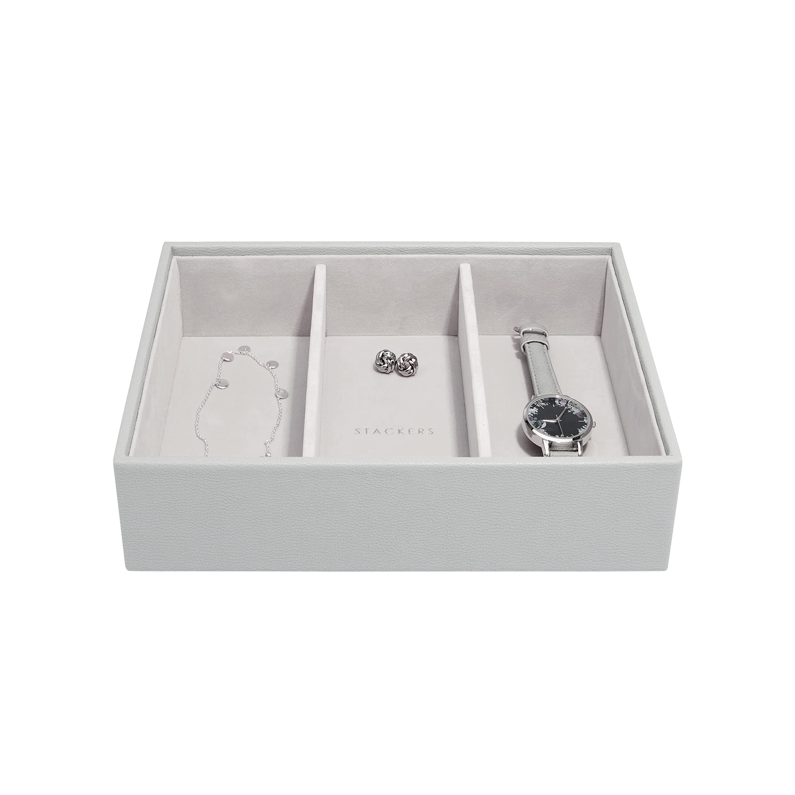 Angebote: Stackers Grau Schmuckfach für Schmuckschatulle Uhren/Accessoires Pebble Grey ⌚