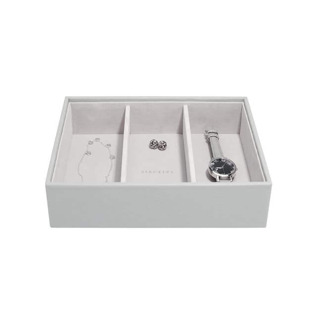 Angebote: Stackers Grau Schmuckfach für Schmuckschatulle Uhren/Accessoires Pebble Grey ⌚