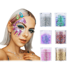 Glitzer Gesicht 6 Stück Glitzer Basteln Body Glitter ✨