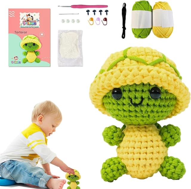 🐢 Tyafzzn HäkelSet für Tiere - Schildkröte 🧶