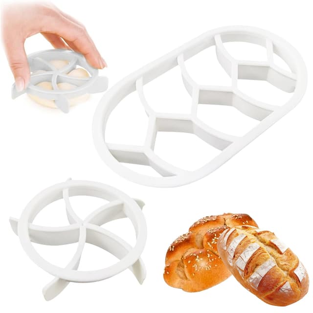 🥖🍪 2 Stück Brötchenstempel Set - Kaisersemmeldrücker DIY Teig Keks