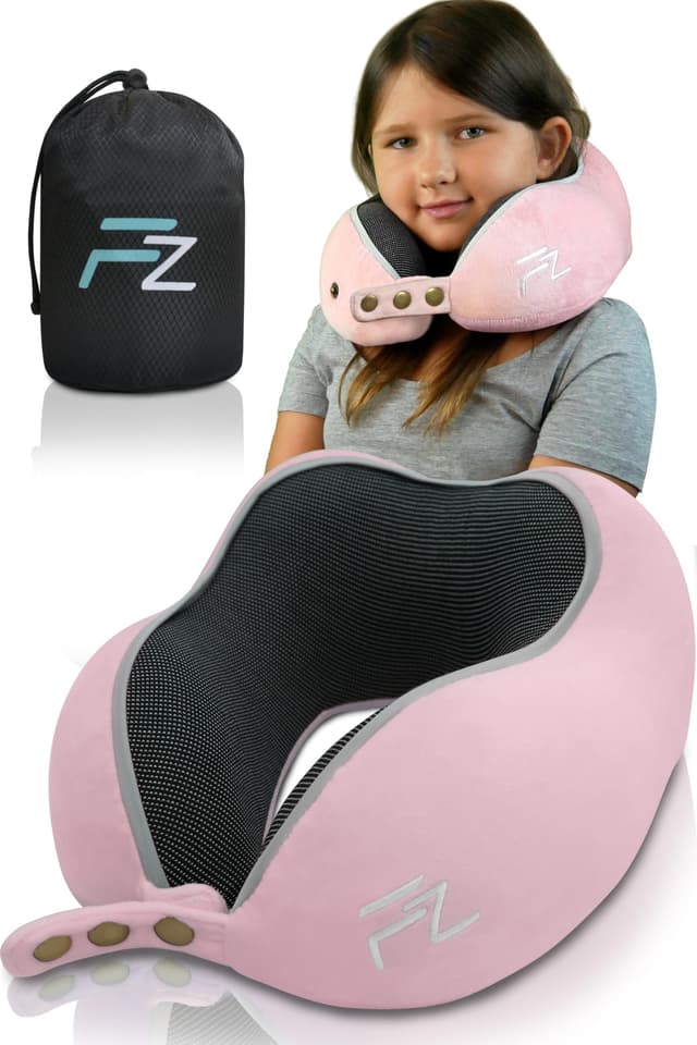 🌟 FLOWZOOM Nackenkissen für Kinder ab 6 Jahre - Rosa - Größe M (ab 6 J.) 3.2. Comfy Kids M 🌟