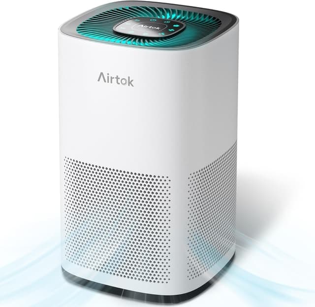 AIRTOK Luftreiniger für reine Luft 🍃 - Luftreiniger Allergiker mit H13 Filter