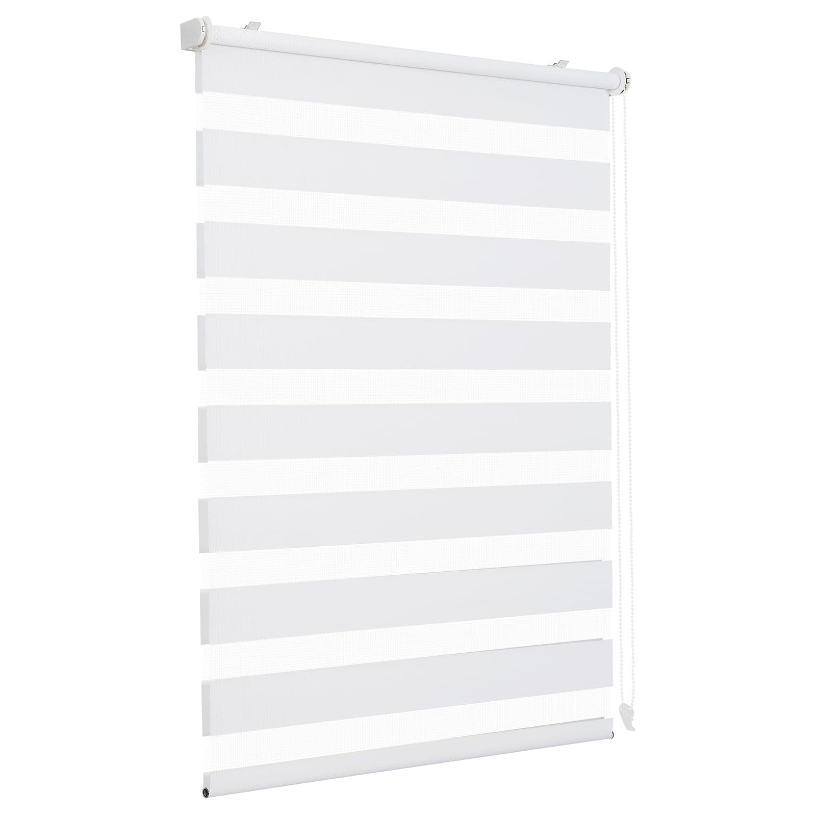 🔥 Sekey Doppelrollo Klemmfix ohne Bohren für Fenster, 80x130cm, Weiß B80 x H130 cm