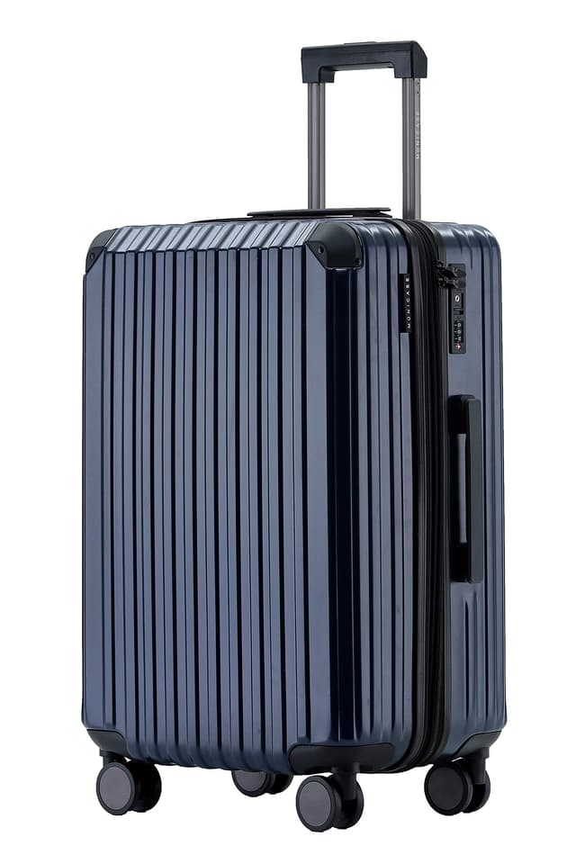 🧳 Münicase M816 TSA-Schloss Koffer Reisekoffer Trolley Kofferset Hardschale Boardcase - Dunkelblau, Großer Koffer
