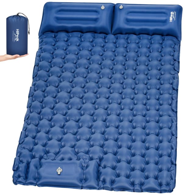 HiiPeak Isomatte selbstaufblasend hoch Camping luftmatratze mit integrierten kopfkissen Outdoor campingmatte schlafmatte Doppelt Blau