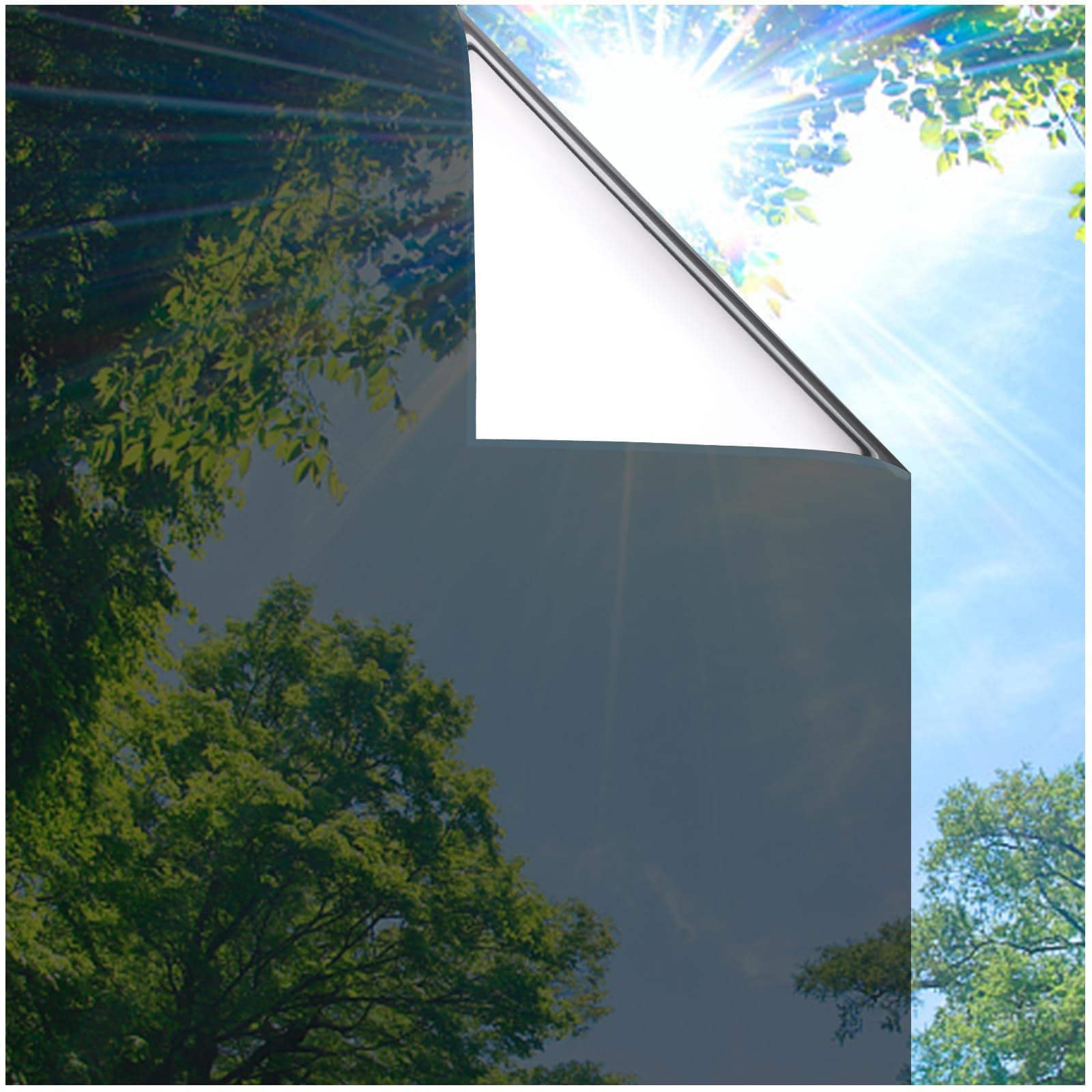 Lifetree Fensterfolie Spiegelfolie 90x400cm Sonnenschutz und Hitzeschutz 🪟🌞