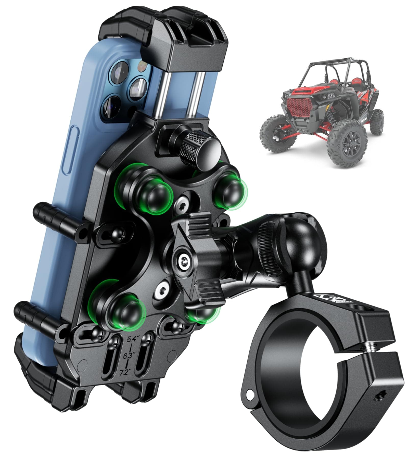 📱🔒 BRCOVAN UTV Handyhalterung mit Vibrationsdämpfer - Diebstahlsicher und verstellbar