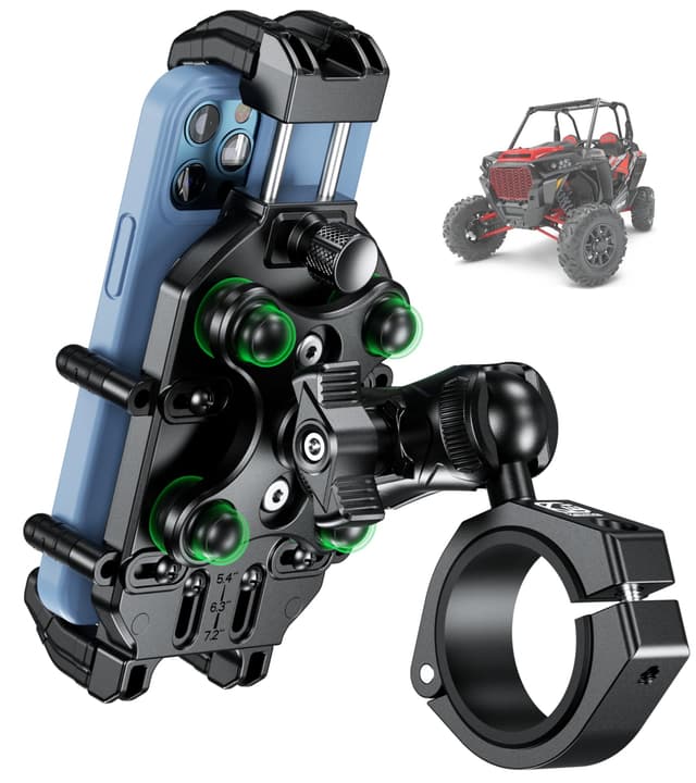 📱🔒 BRCOVAN UTV Handyhalterung mit Vibrationsdämpfer - Diebstahlsicher und verstellbar