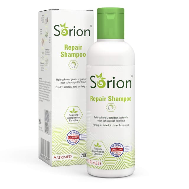 🌿 Sorion Repair Shampoo - Beruhigendes Pflegeshampoo bei Hautirritationen, Rötungen, Juckreiz und Schuppen (200 ml) 1er Pack 🌿