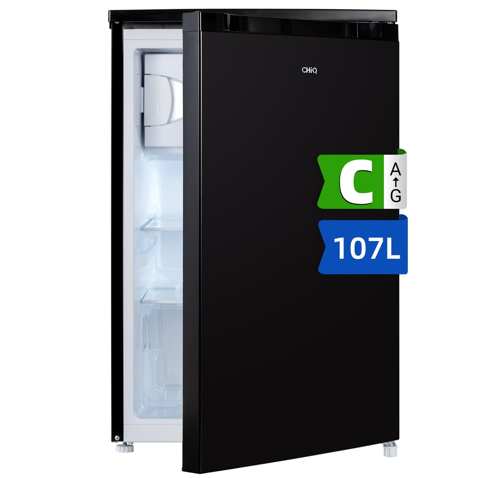 🌟 CHIQ CTT107BC Kühlschrank Klein 107 Liter, Schwarz 85cm | 107L C