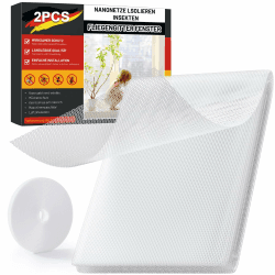 🪰🚫 ZUIYIN Fliegengitter für Fenster (2er Set | 130 x 150 cm | Weiß) – Insektenschutz & Mückenschutz ohne Bohren 🪲