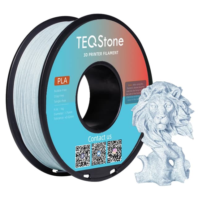TEQStone PLA Filament 1,75mm Marmor Blau 🌟🔵
