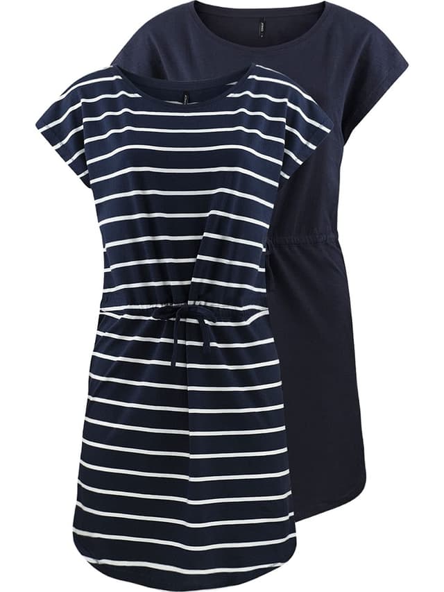 👗🌟 NUR Damen Sommer Mini Kleid onlMAY S/S Dress 2er Pack XS-XXL 👗🌟