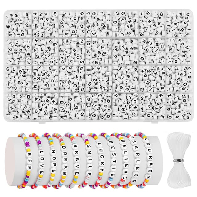 MiuCo 2000+ Stück Buchstabenperlen für kreative DIY-Projekte! 📿✨