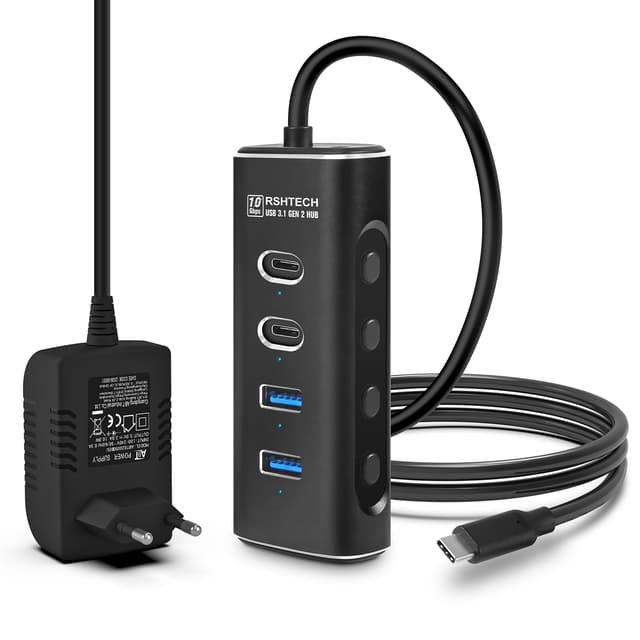 RSHTECH USB C 3.2 Hub Aktiv mit Netzteil 🚀