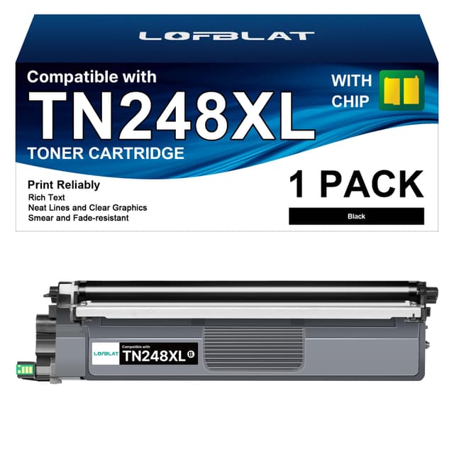 TN248XL TN-248XLBK TN-248BK Ersatz für Brother TN248 TN-248BK für Brother MFC-L3760CDW MFC-L3740CDW MFC-L3740CDWE MFC-L8390CDW HL-L3220CWE DCP-L3560CDW DCP-L3520CDWE HL-L3240CDW (1 Schwarz)