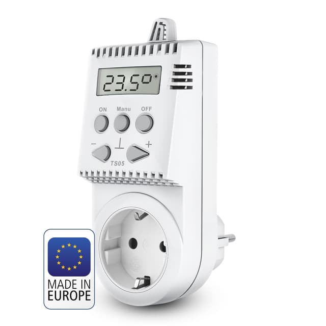 🔥 ELEKTROBOCK TS05 Steckerthermostat - Einfach zu Bedienen - Elektrische Heizungen