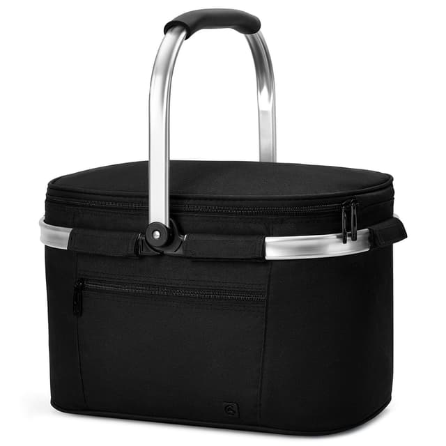 🧊🍽️ ALLCAMP Faltbar Isoliert Kühltasche - Einkaufskorb Thermo Mit Deckel