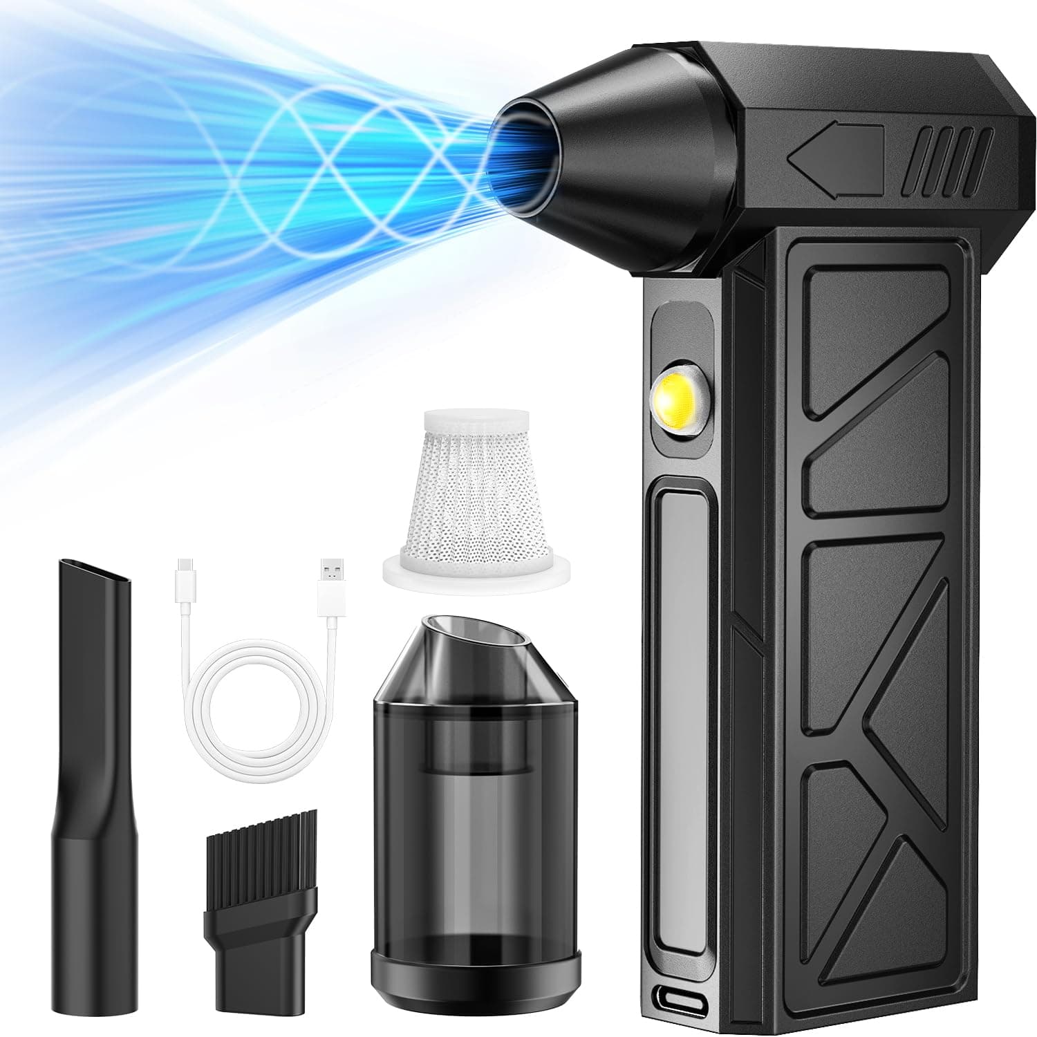 🚀 HSSNS Mini Gebläse Akku Elektrische Staubgebläse 2 IN 1 🌬️