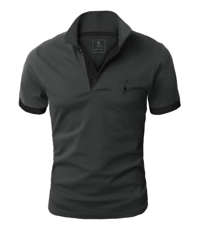 👕 GLESTORE Poloshirt Herren Männer Hemd Herren Kurzarm Shirt Sommer 3XL Grau&schwarz - Angebot des Tages! 👕