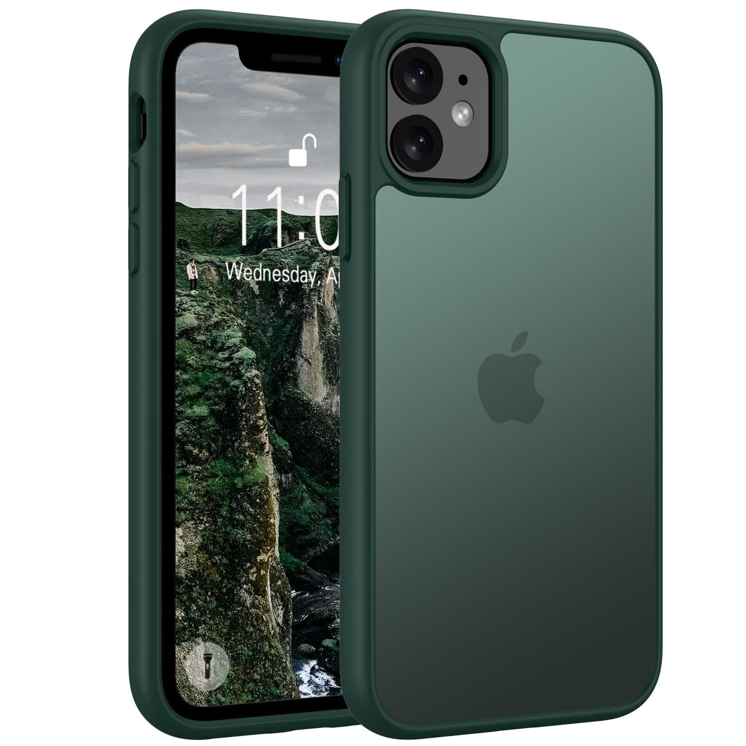 Andwing Matt Hülle für iPhone 11 6,1 Zoll - Grün