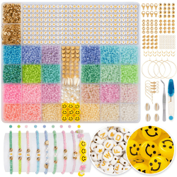 RUBY Perlen zum Auffädeln 3mm 24 Bunte Perlen Set