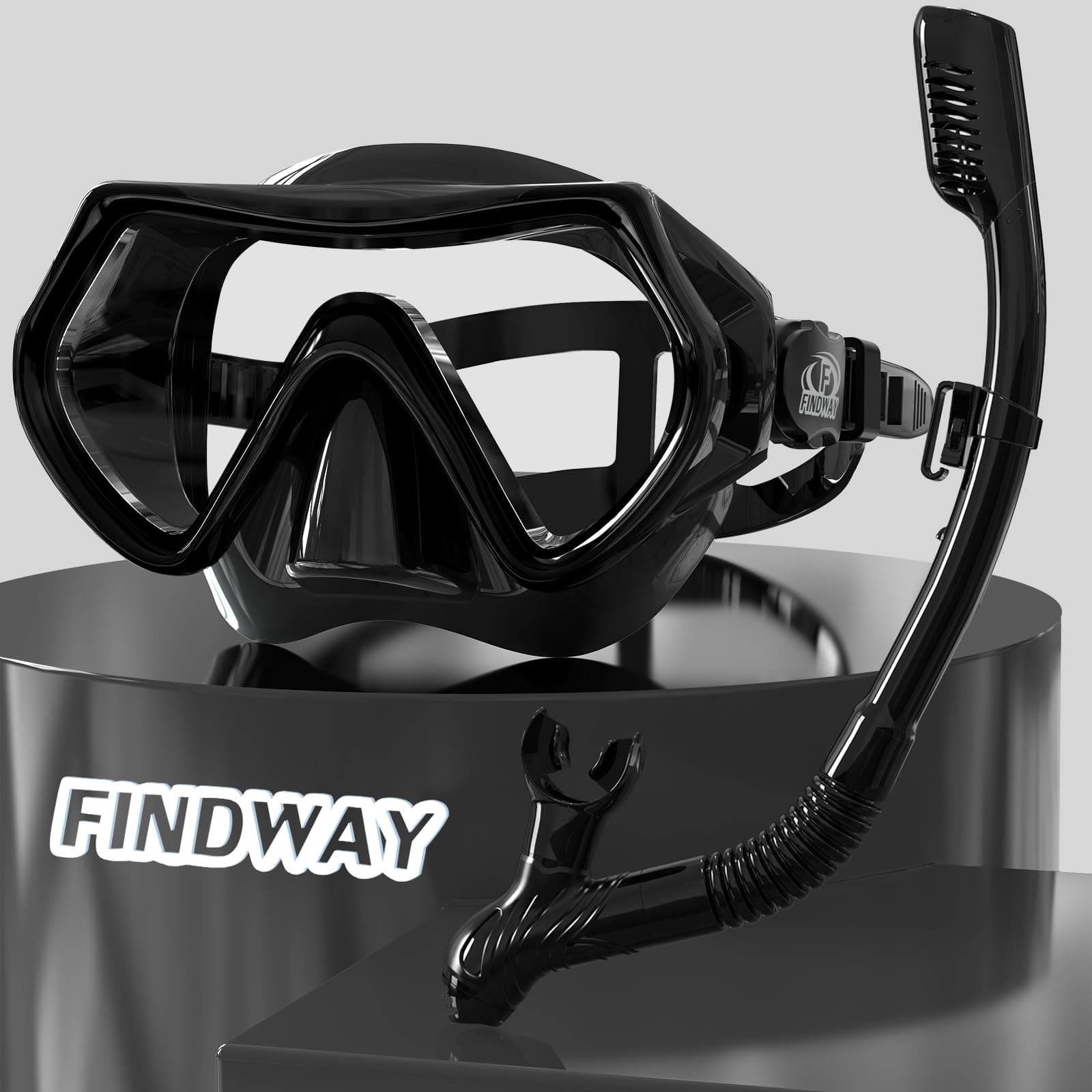 🌊🤿 Taucherbrille für Erwachsene und Teenager - Schwarzes Set 🏊‍♂️