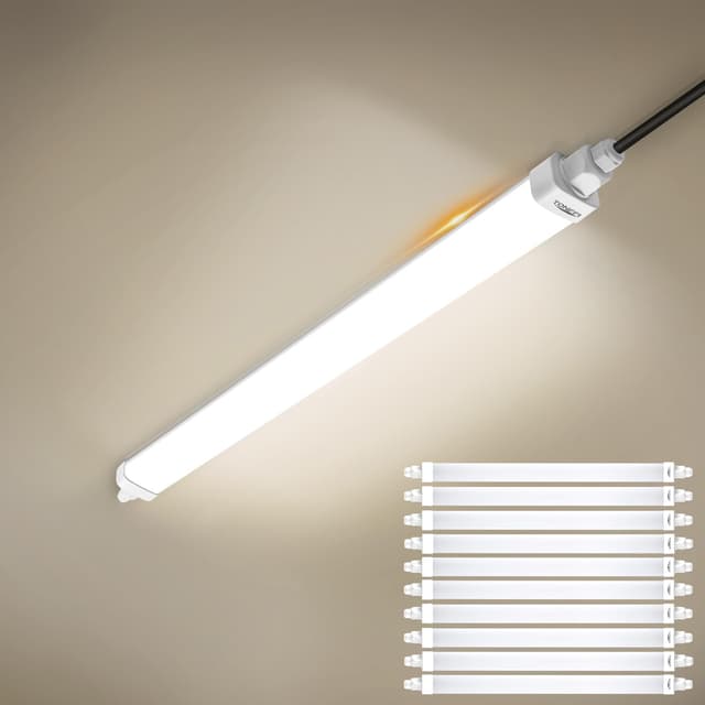 TONFFI 10 Stück LED Feuchtraumleuchte 60CM mit 18W 1800lm 4000K 🔦💡