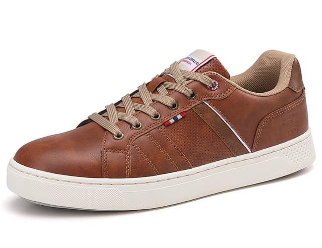👟 ARRIGO BELLO Herren Freizeitschuhe Schuhe Sneakers Wanderschuhe Leders Laufschuhe Leichtgewicht Outdoor Gemütlich Trainers Größe 41-46 43 EU H Braun