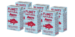 Aneto 100 % natürlich 🐟🦐 - Fumet aus Fisch und Schalentieren - Schachtel mit 6 Einheiten à 1 l