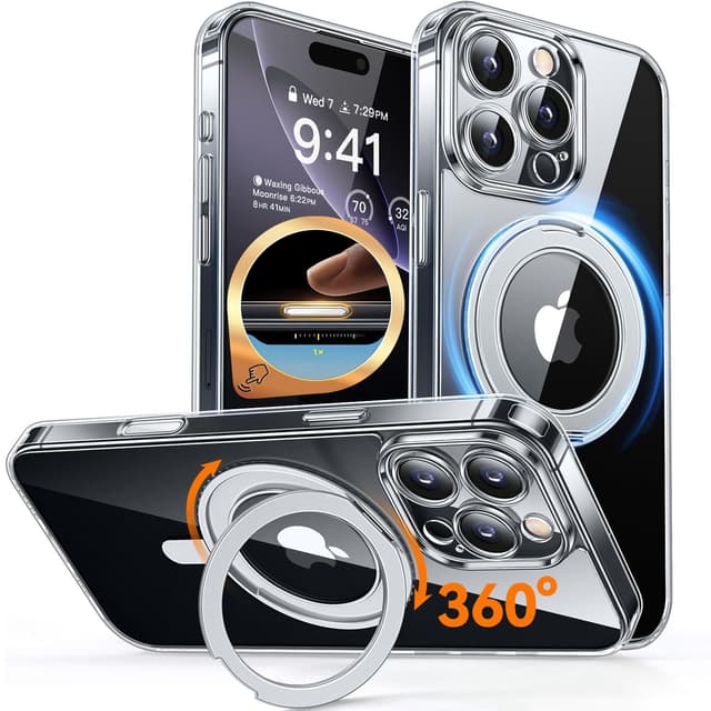 CANSHN 360° Ständer für iPhone 16 Pro Hülle mit Kameraschutz [Camera Control Button]