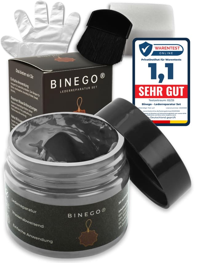 Binego® Lederreparaturset | Leder & Kunstleder Reparatur Set 🚗🎨🩹