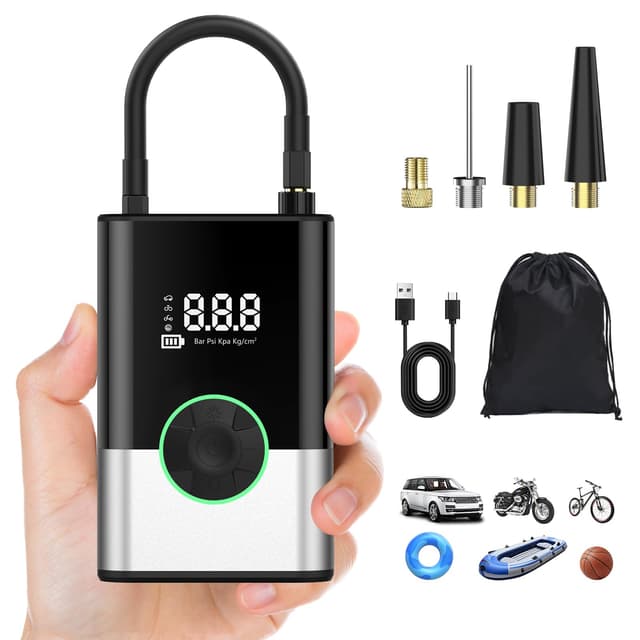 EVARYOO 6000mAh Tragbare Elektronische Luftpumpe 🚗🚲⚽️