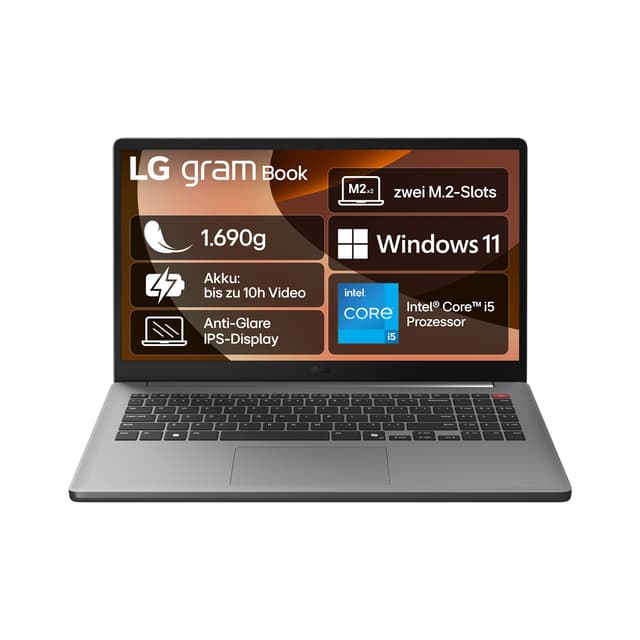🔥 Angebot: LG 15,6 Zoll gramBook Notebook - Intel i5, 16GB DDR4, 512GB Dual SSD