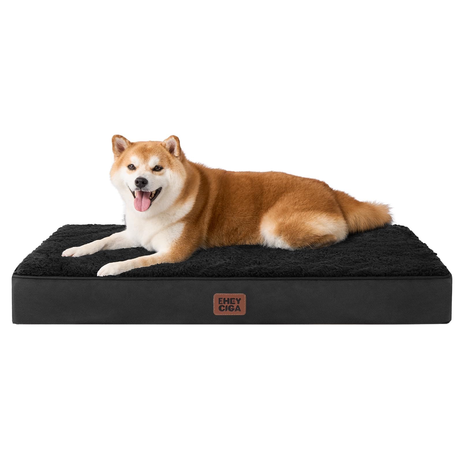 🐶🛏️ EHEYCIGA Orthopädisches Hundebett für Mittelgroße Hunde 89x58x9cm Schwarz