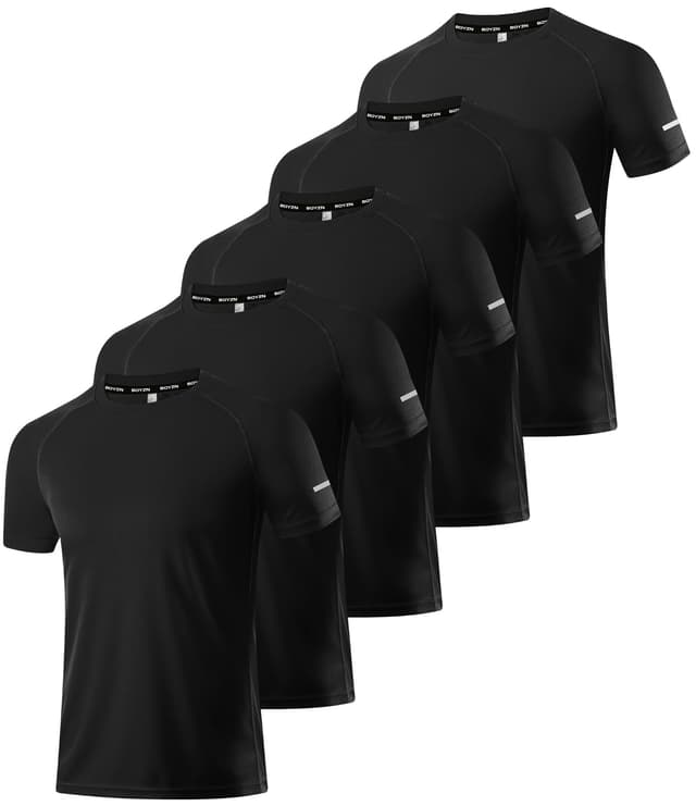 🏃‍♂️ Boyzn 1, 3, 5 oder 7er Pack Sport Tshirts Herren Kurzarm T-Shirts