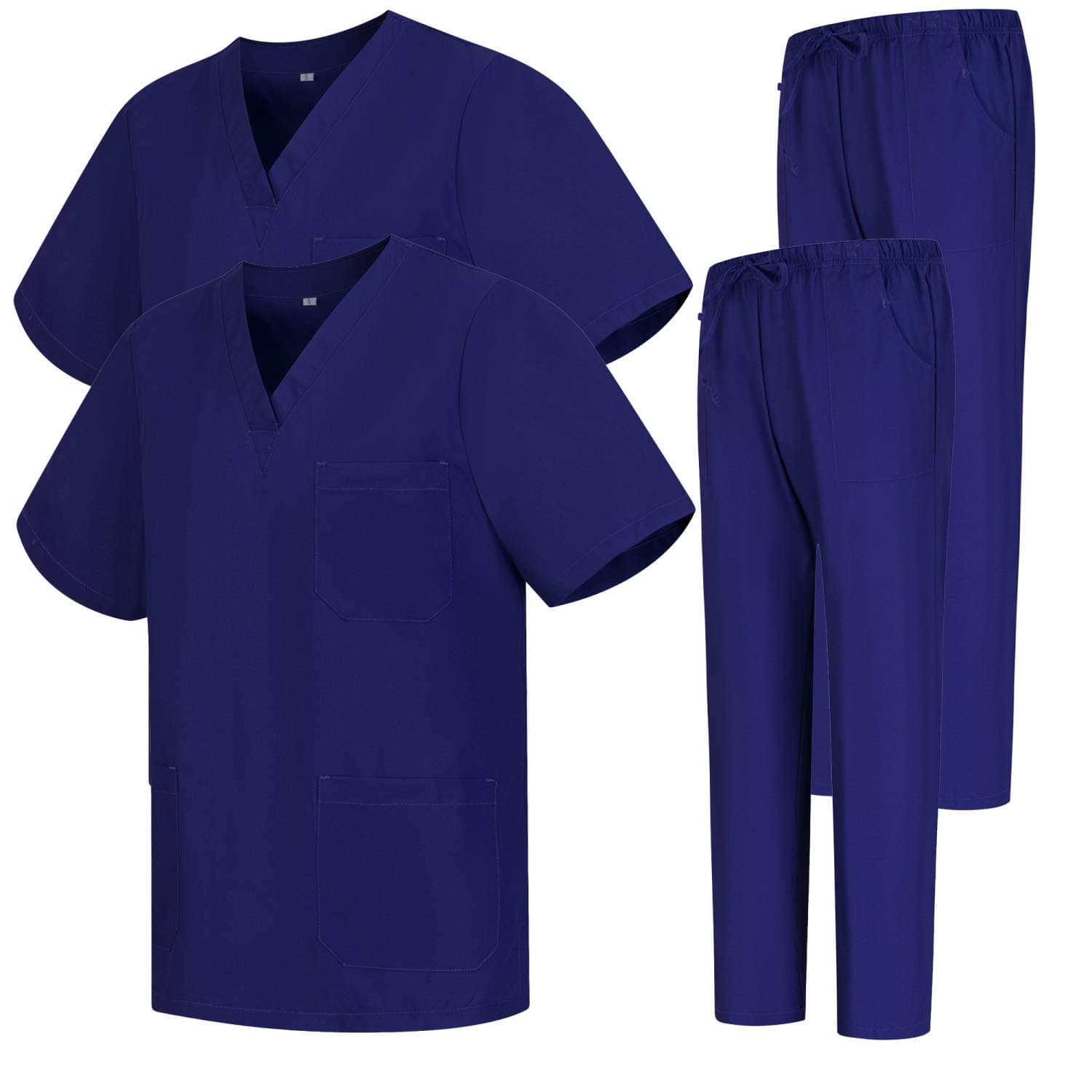 👩‍⚕️🩺 MISEMIYA - Pack * 2 Pcs - Unisex-Schrubb-Set - Medizinische Uniform mit Oberteil und Hose ref.2-8178 - Large, Lila 68