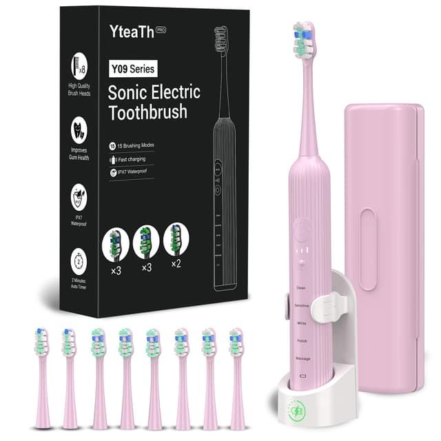 Elektrische Zahnbürste Yteath Pro 🦷 Schallzahnbürste für Erwachsene und Kinder