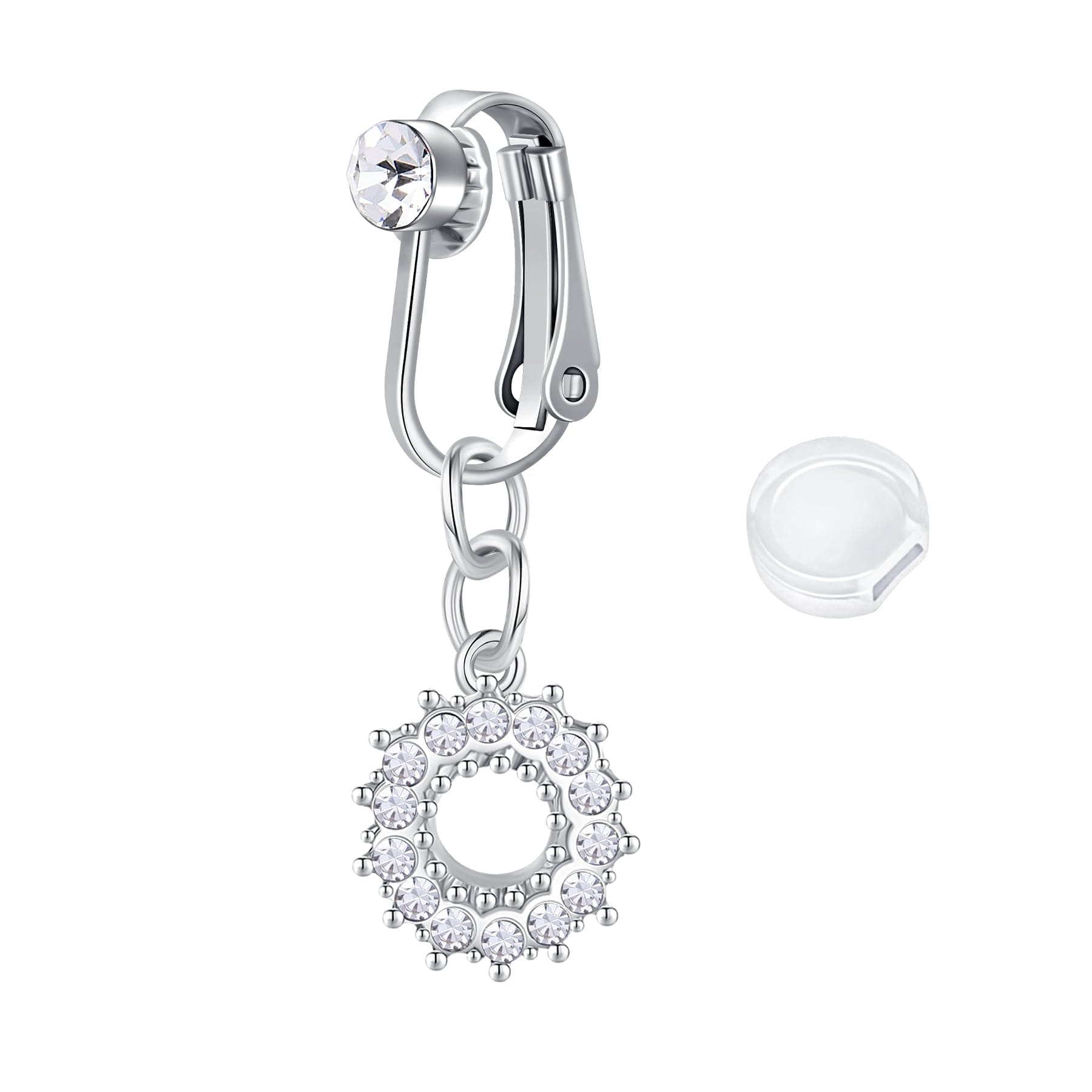 🌟 Briana Williams Silber Fake Bauchnabelpiercing Klemme 🌟